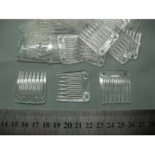 Гребешок пластиковый прозрачный 3,2см
