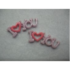 Кабошон-надпись "I love you" 